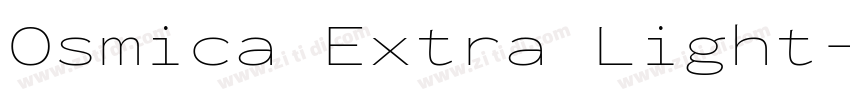 Osmica Extra Light字体转换